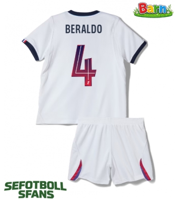 Paris Saint-Germain Lucas Beraldo #4 Bortaställ Barn 2026-27 Kortärmad (+ Korta byxor)